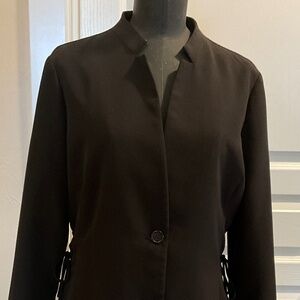 ENTIRE CLOSET NOW $10 PER ITEM! Laundry Black Blazer, lace up detail, Size M